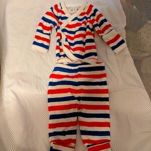 M + A two piece pajama set, never worn, red white and blue